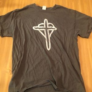 Cross t shirt with heart